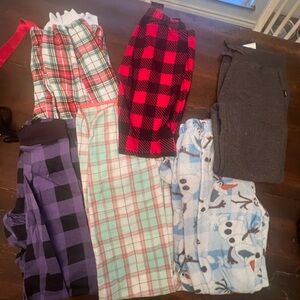 6 pair girls pj pants